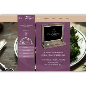 Création nouveau site internet La Gazette restaurant Evreux